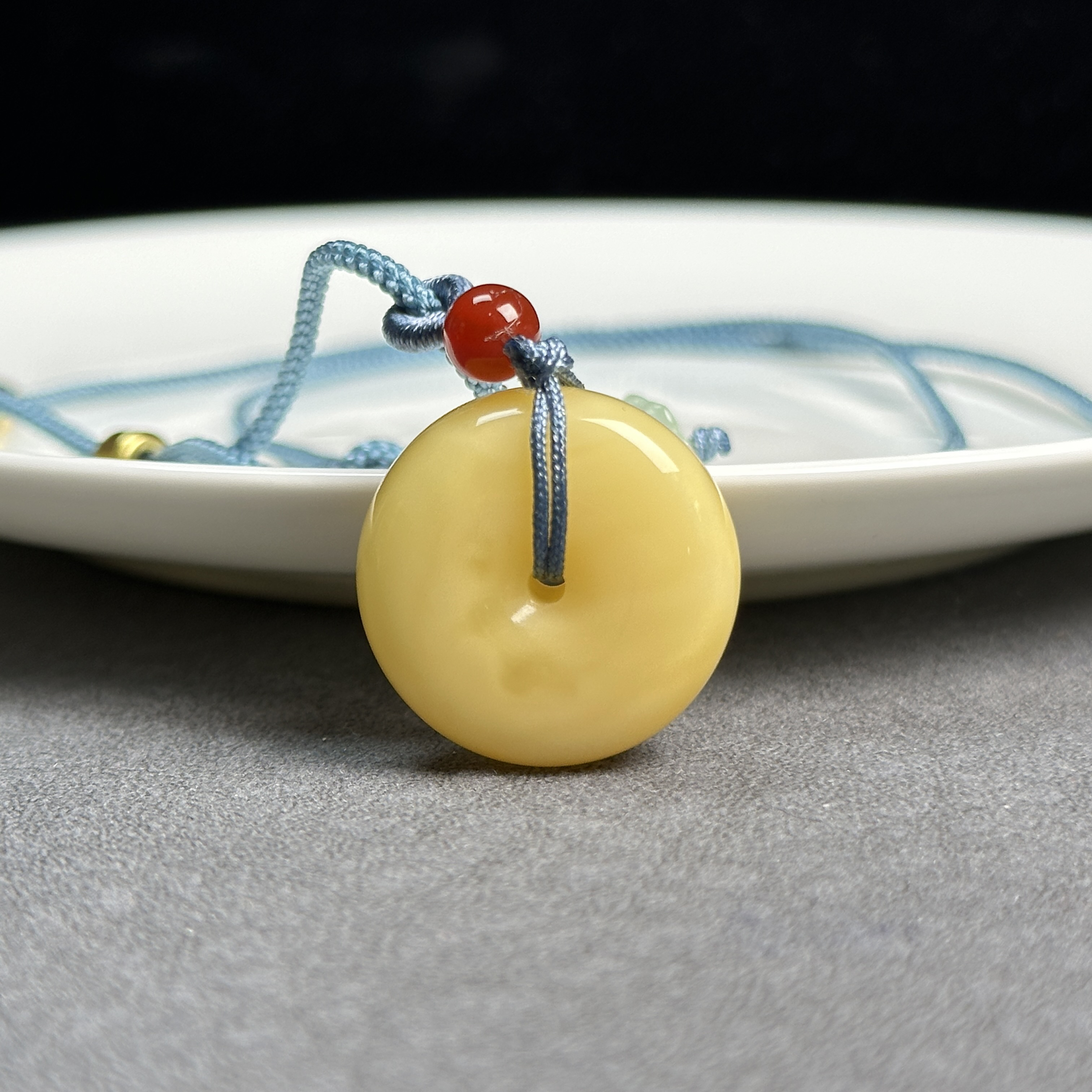 R7075天然原矿俄料蜜蜡 平安扣 23*9mm支持复检