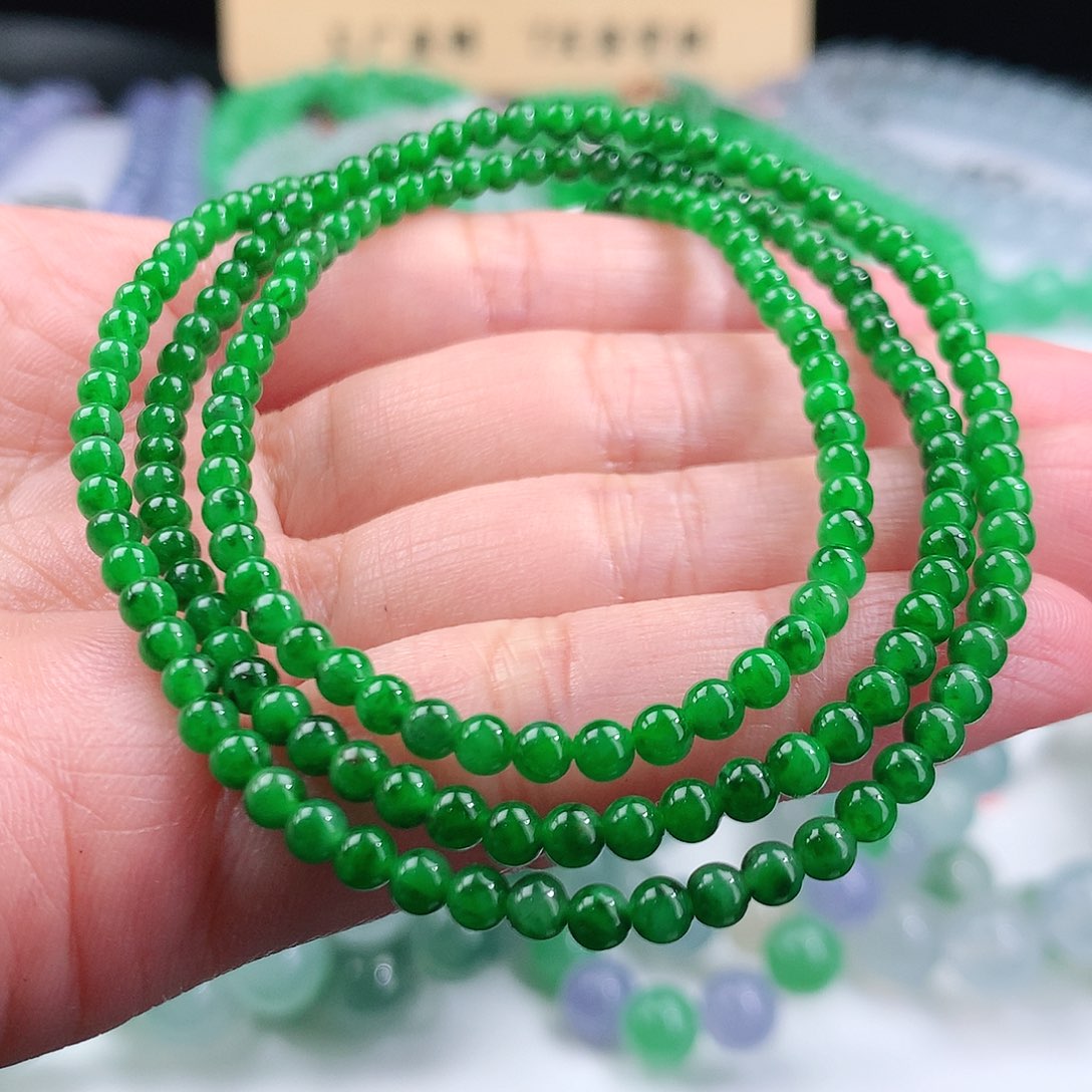 翡翠手链未镶嵌卡3.6mm