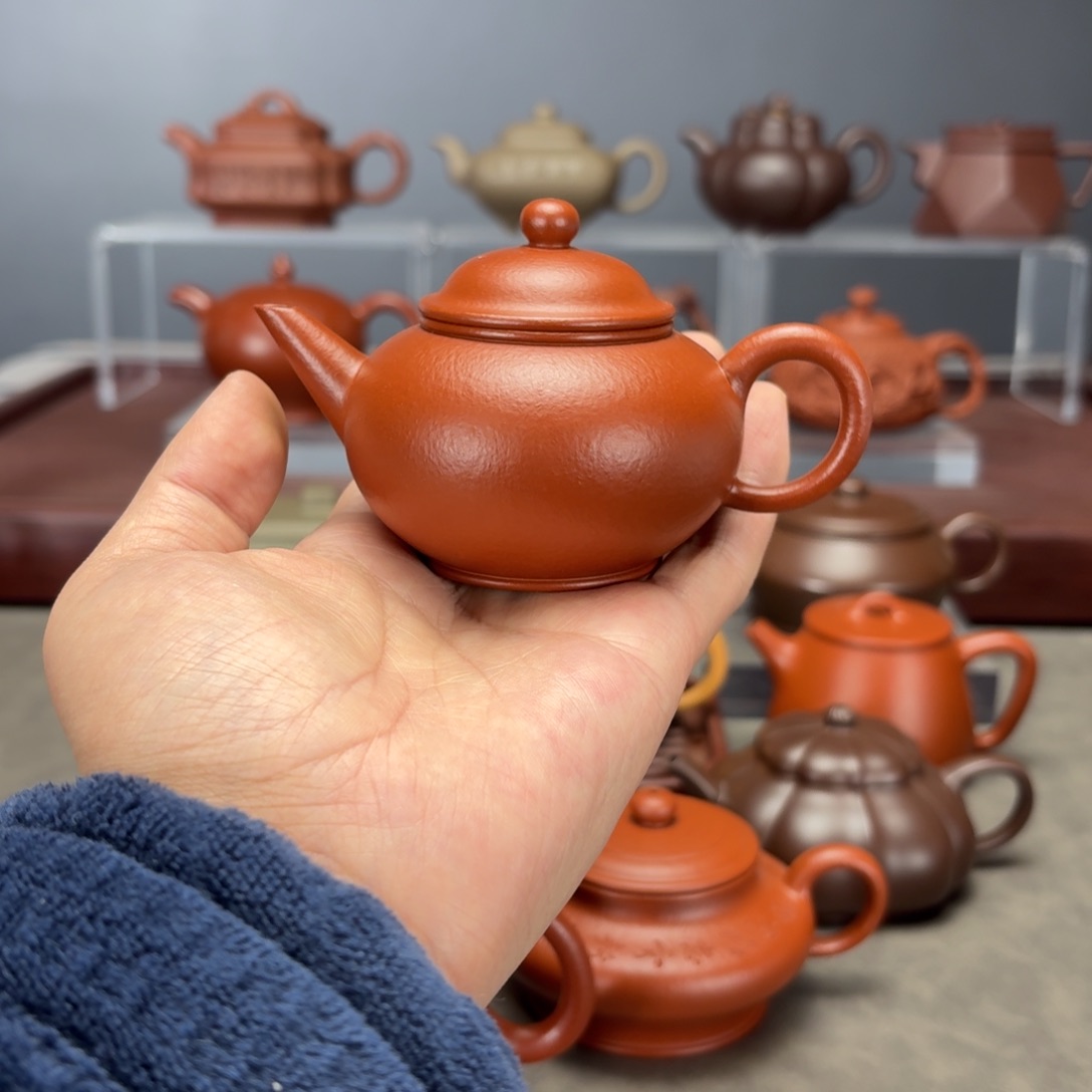 读***茶茶壶紫砂水平110CC朱泥