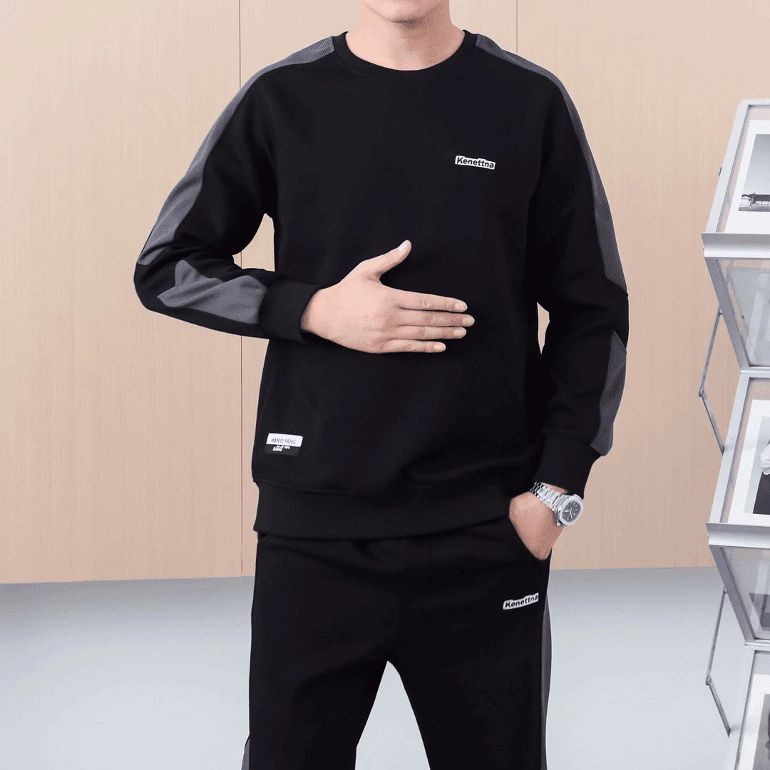 春季新品男士休闲百搭运动卫衣裤子-618