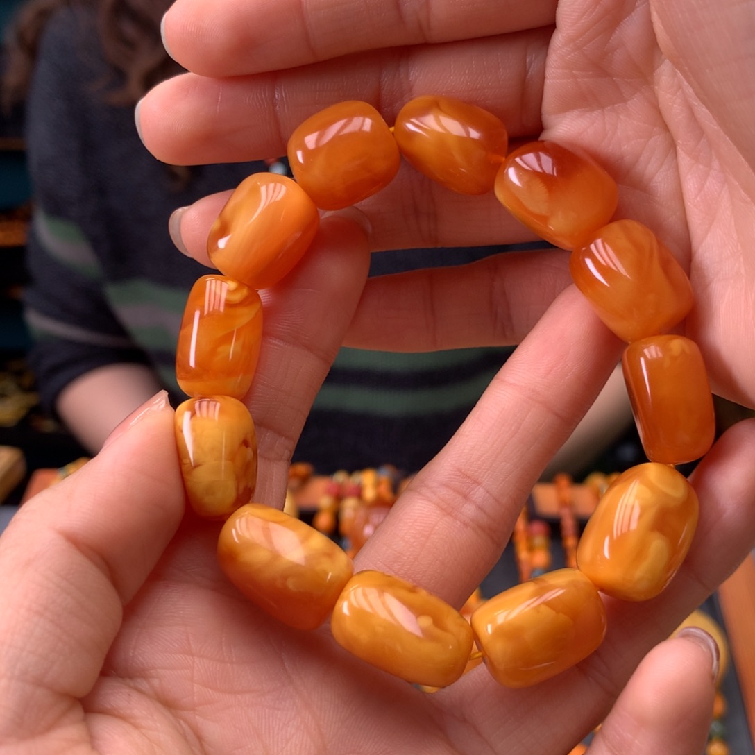 蜜蜡未镶嵌手串天然