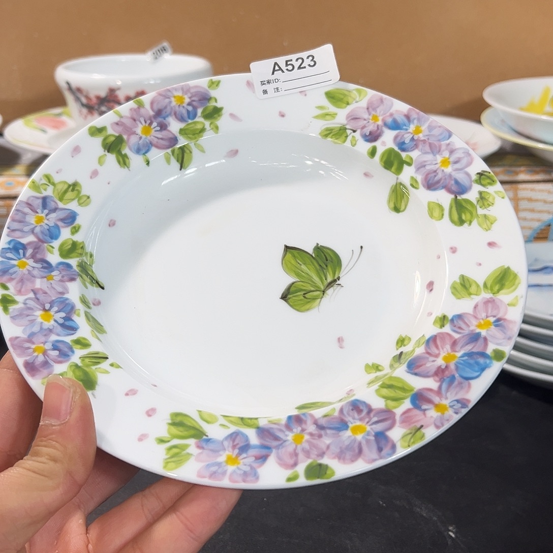 陶瓷景德镇手工高温陶瓷8寸盘