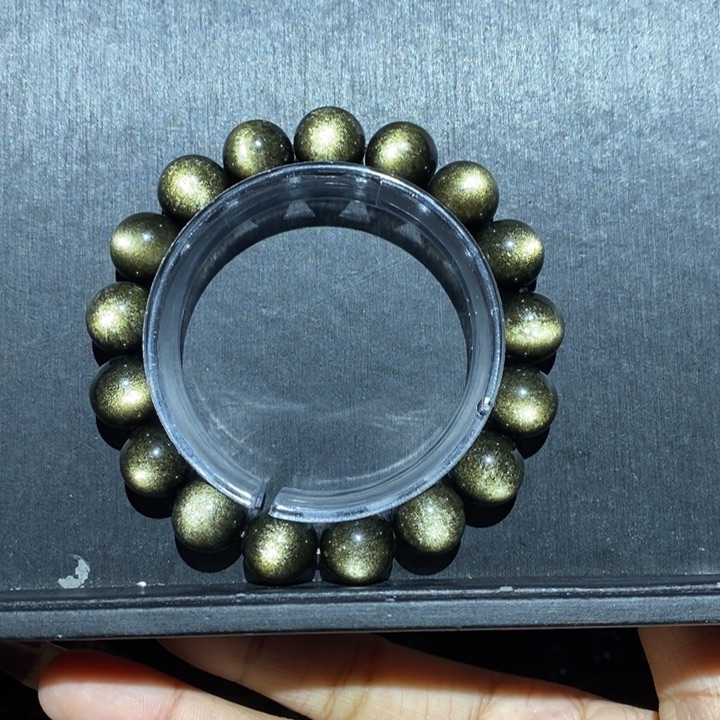 黑曜岩手链未镶嵌辛***打