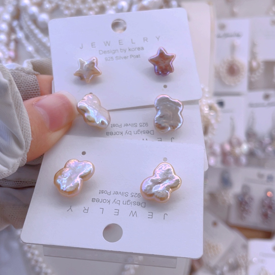 未镶嵌耳饰淡水珍珠