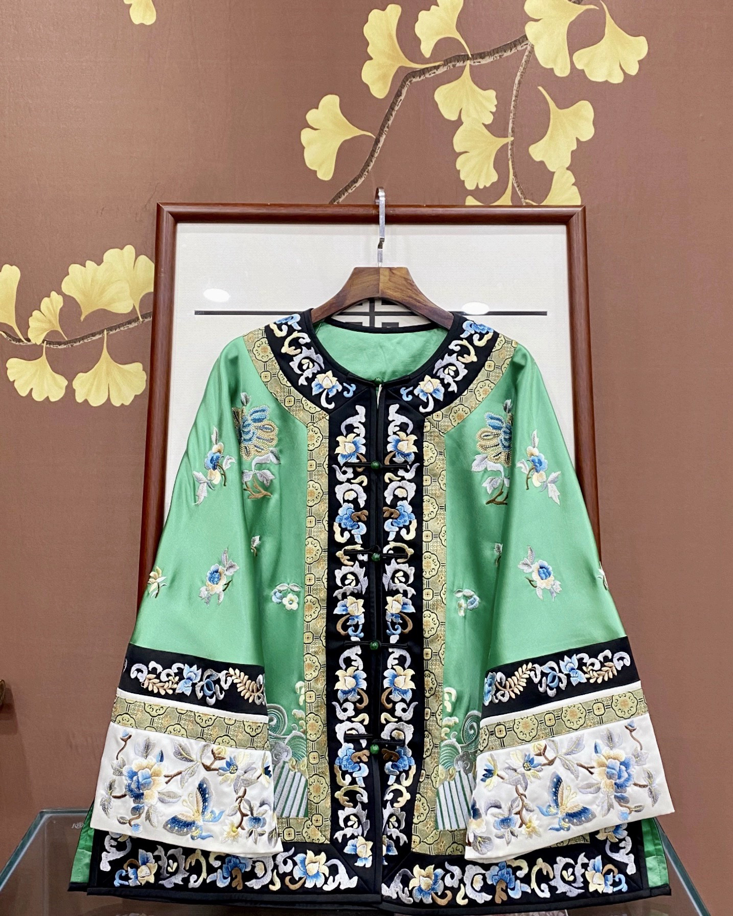 民族风醋酸重工刺绣230038高级感唐装宽松大码汉服国风盘扣外套