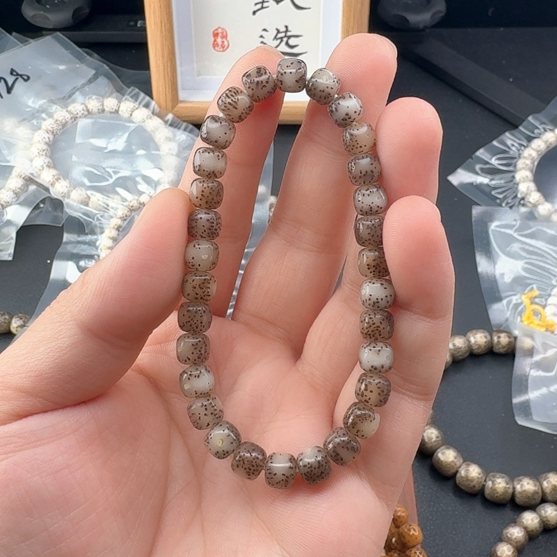 星月菩提手串粉冰单圈6*7