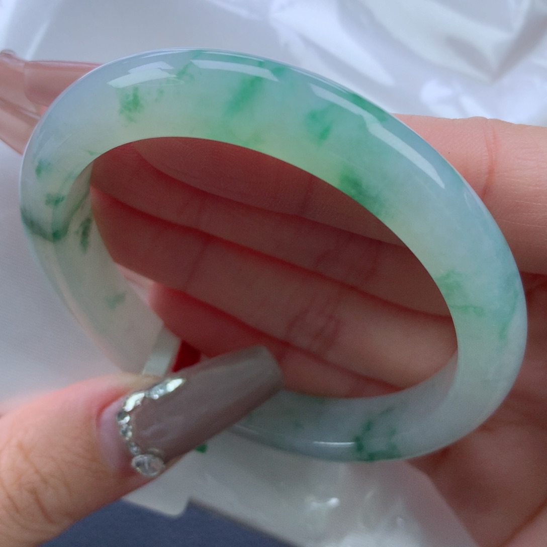 翡翠手镯未镶嵌5455贵妃