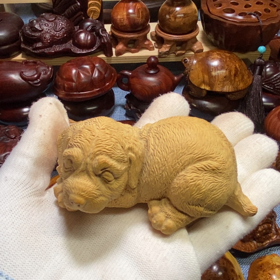 小叶紫檀手串/手链小叶黄杨狗手把