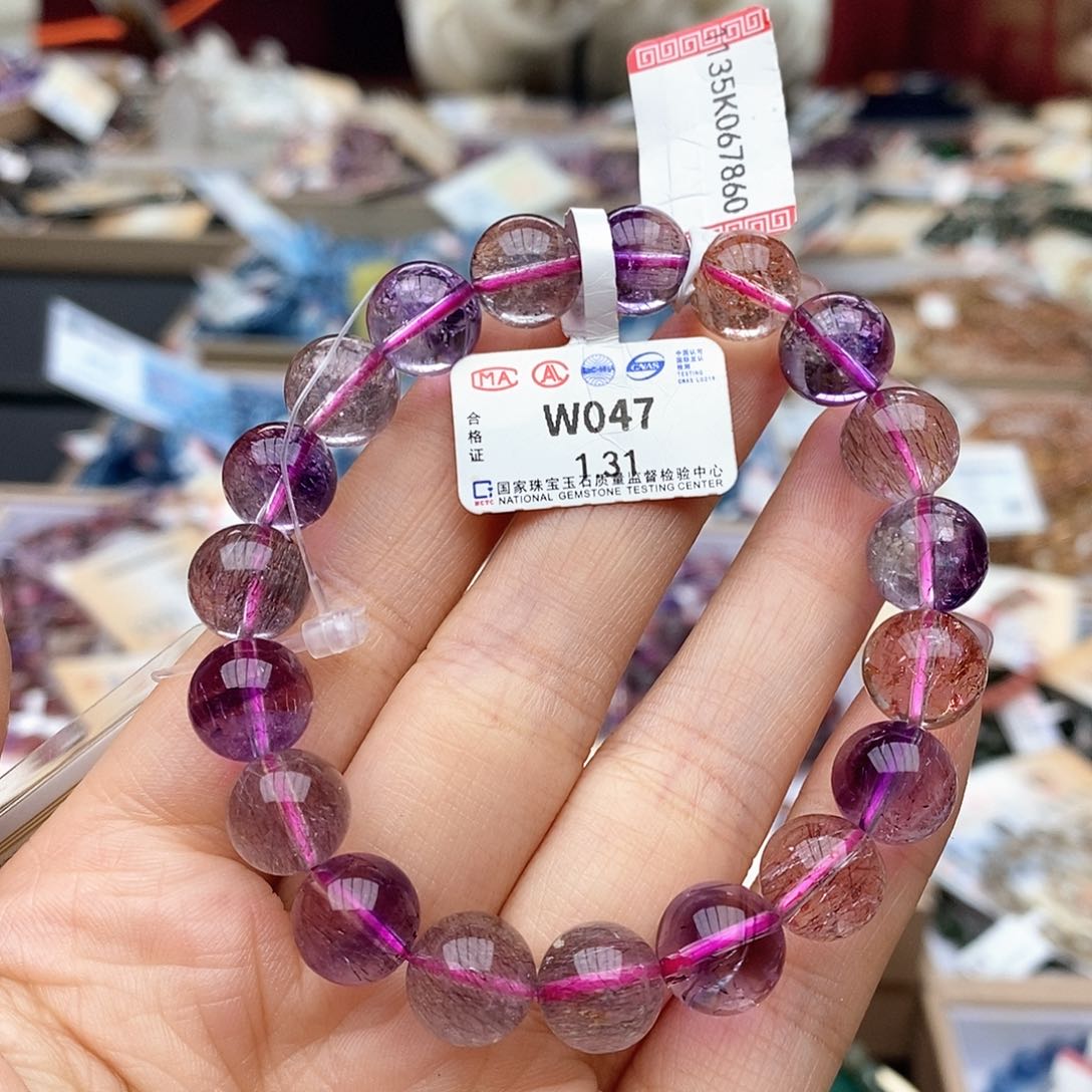 水晶手链未镶嵌W047 超七 10m+