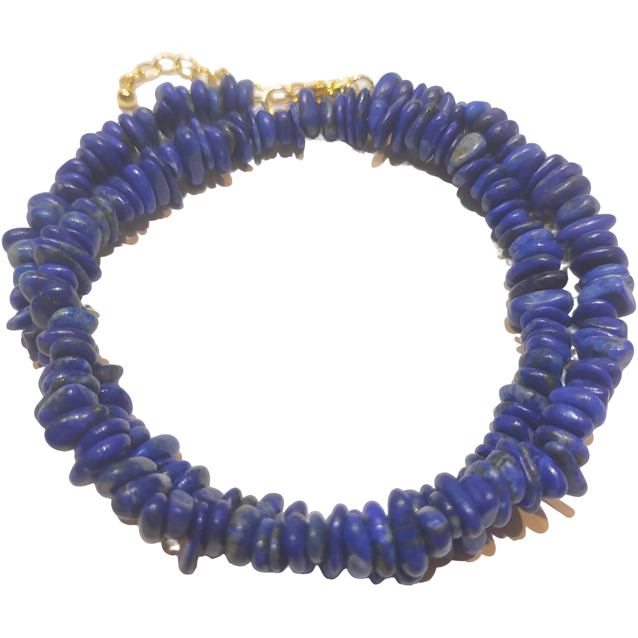 （库存处理）--高定珠宝青金石裸石随形设计款项链妈妈链XD16多样性