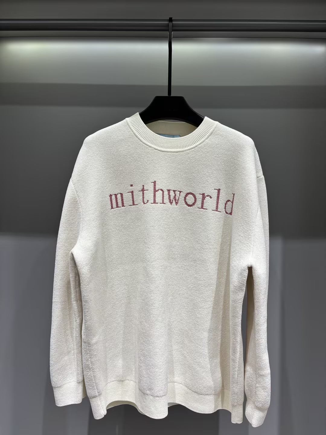 mithworld经典圆领毛织绒感上衣卫衣女常规款宽松