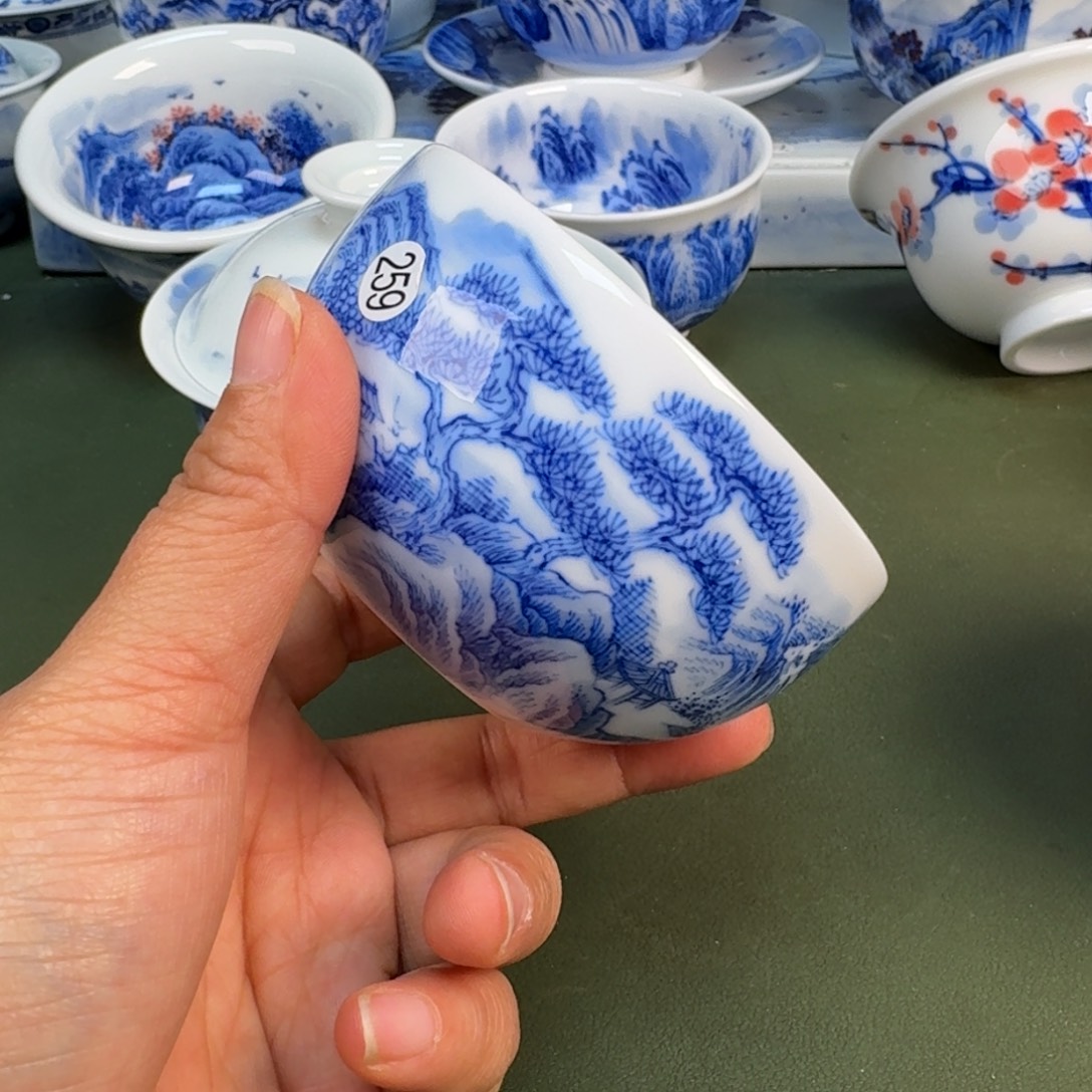 陶景德镇纯手绘茶具圆圆259