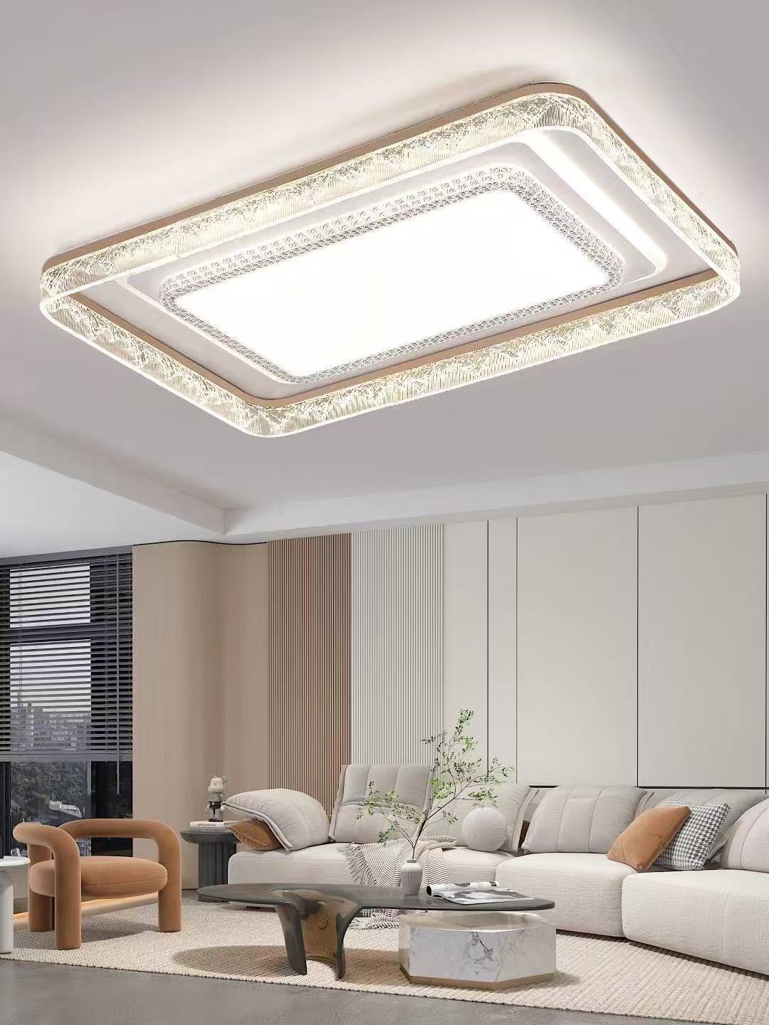 现代简约大气长方形客厅灯LED吸顶灯2025年新款LED卧室房间灯具