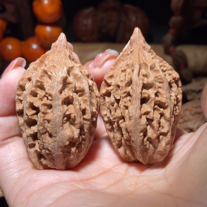 把件文玩核桃东北楸子小雪8