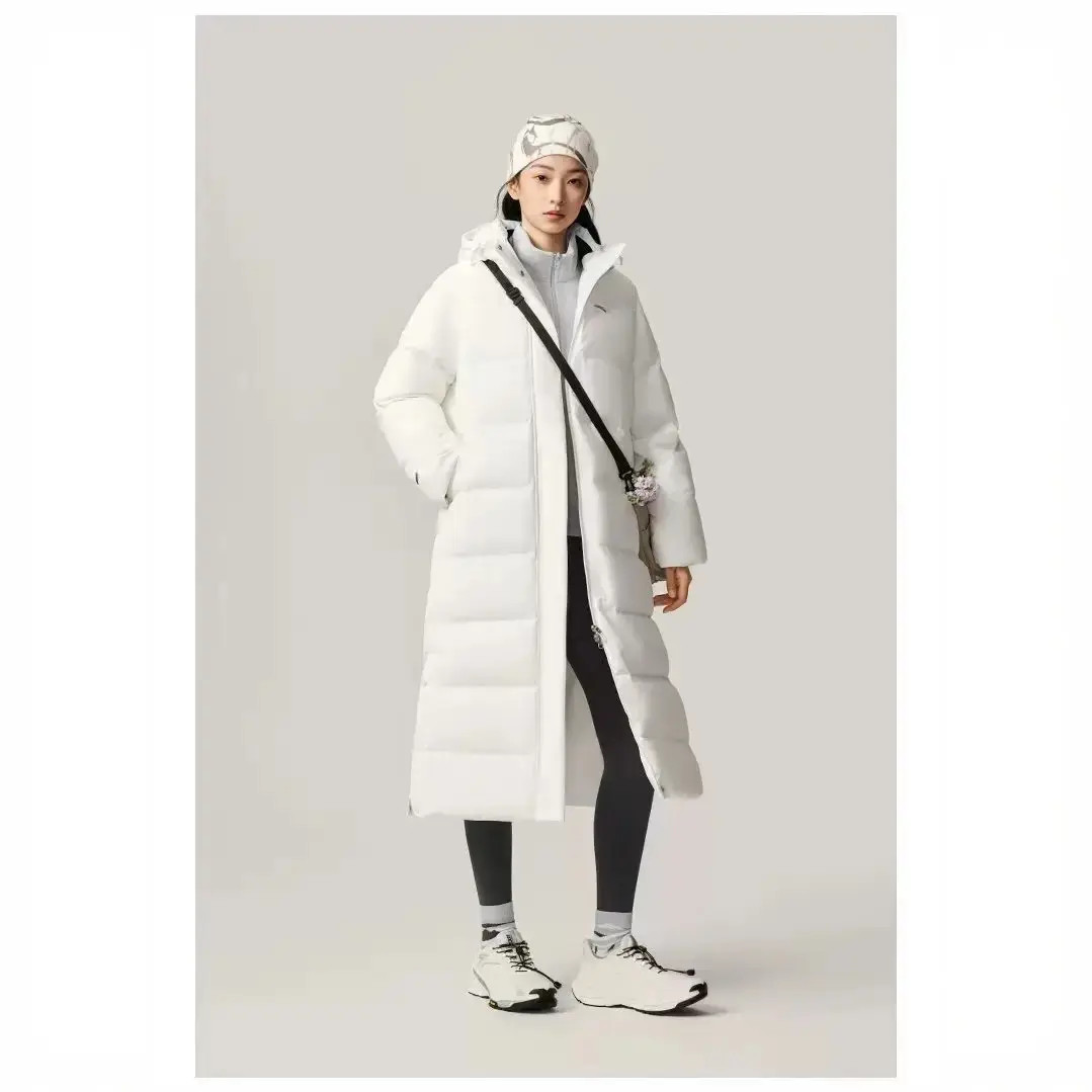 安踏六度芯羽绒服中长款连帽羽绒外套冬防寒保暖羽绒服172546903U