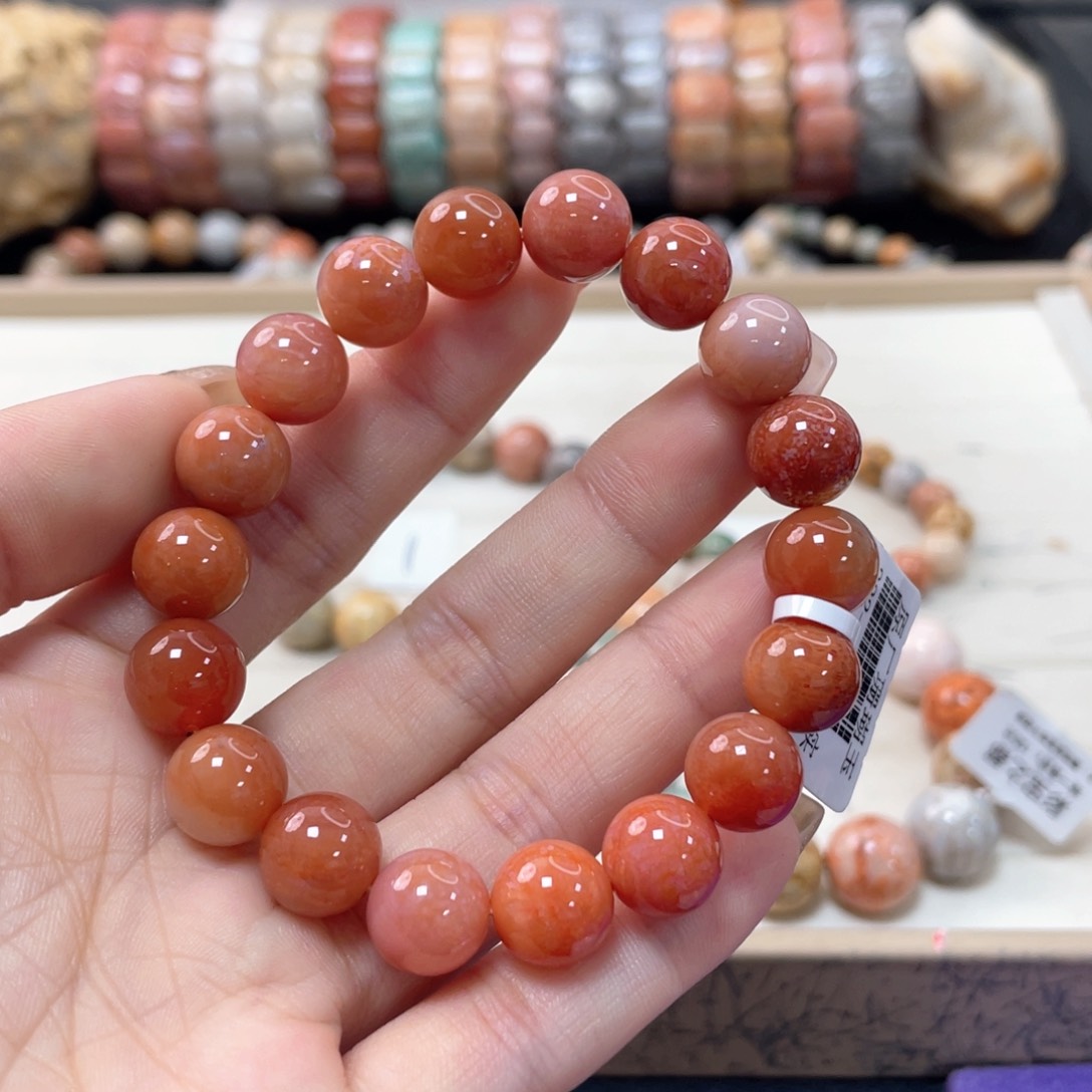 硅化珊瑚（珊瑚玉）手链未镶嵌依*868