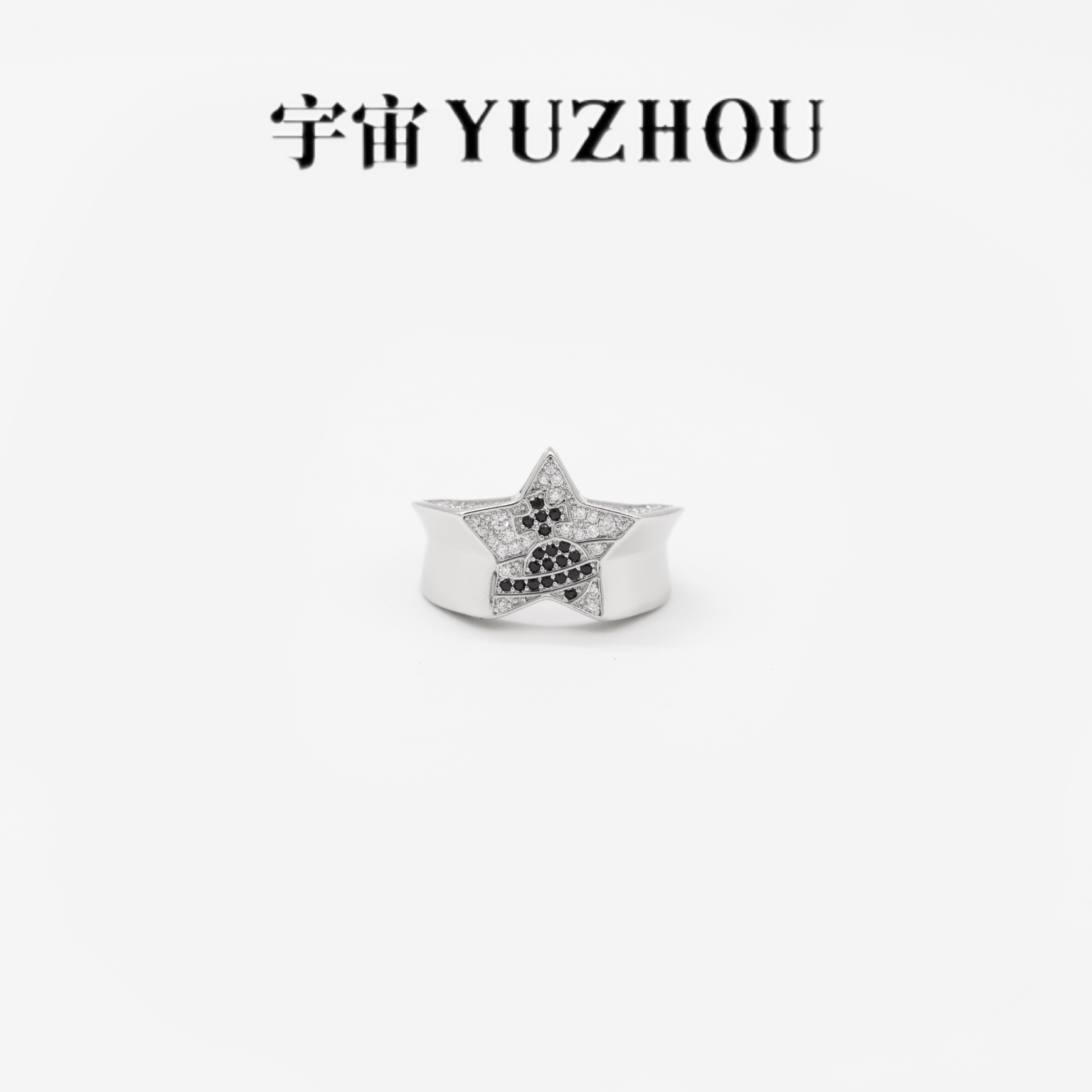 铜合金戒指 铜合金戒指 | ViVi风镶钻银色戒指