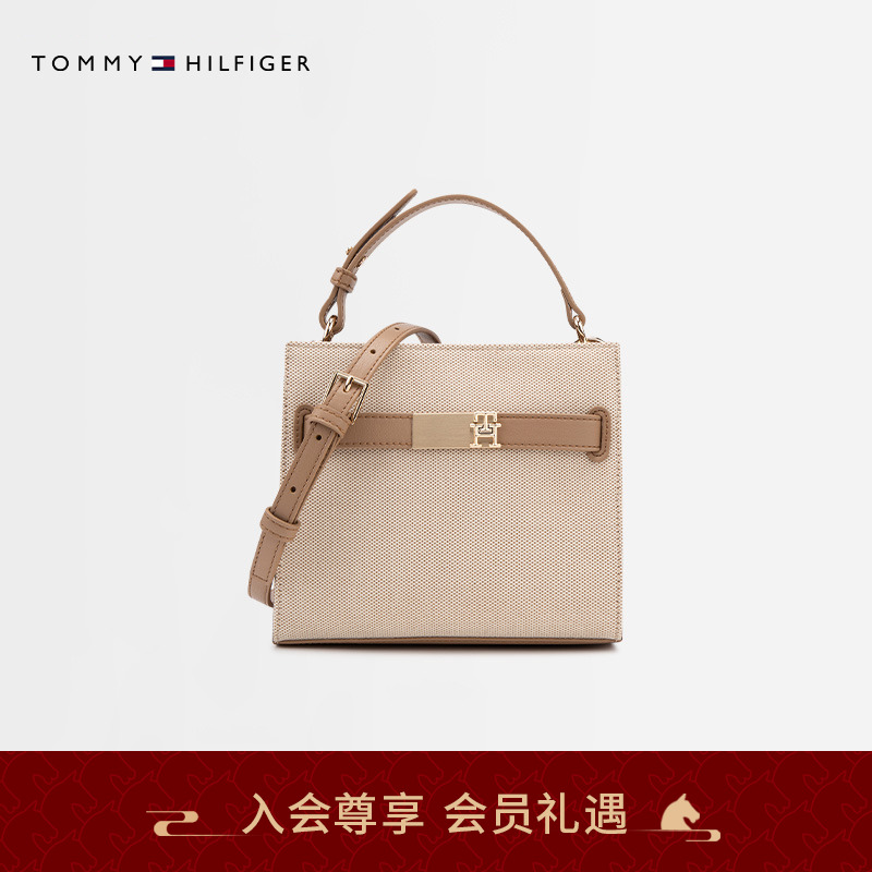【礼物】Tommy25秋冬女装休闲通勤字母手提方包单肩斜挎包17406
