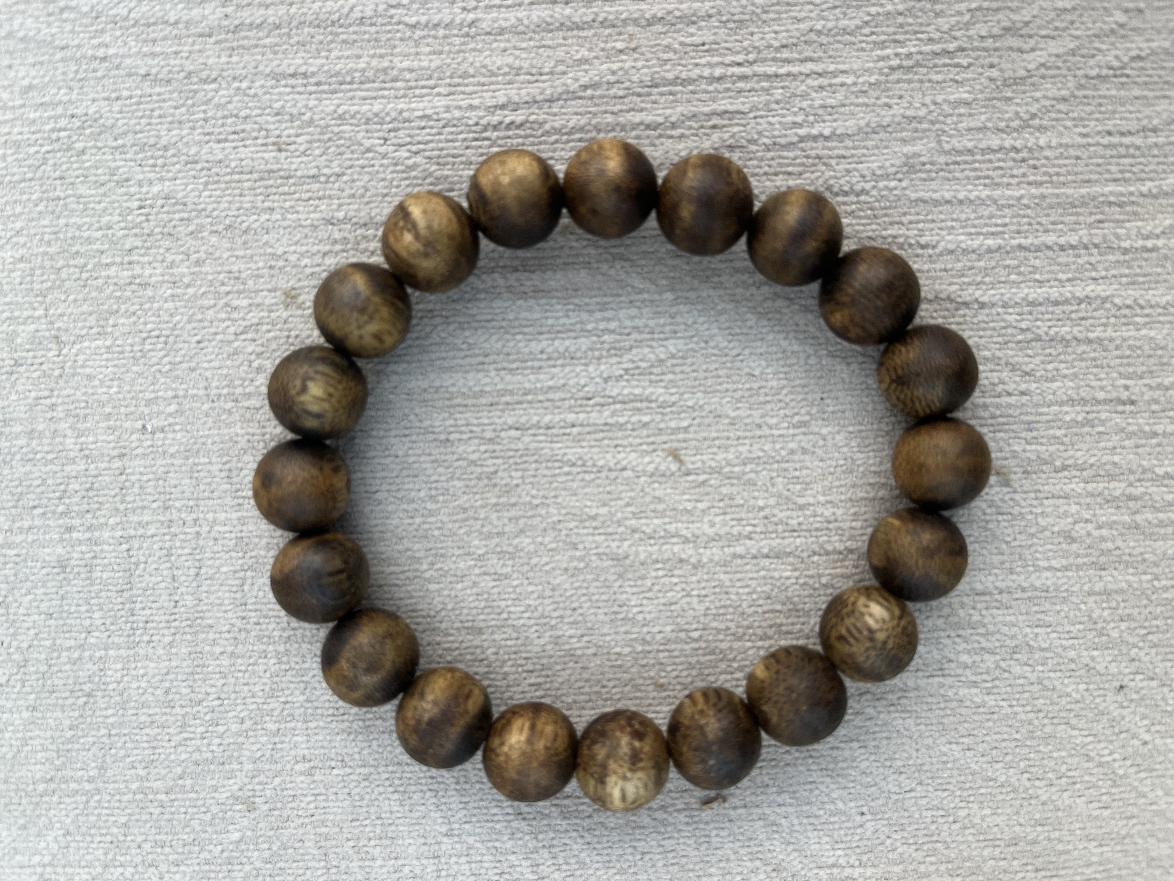 沉香海南尖峰岭白奇楠10mm圆珠沉香手串多样性发一