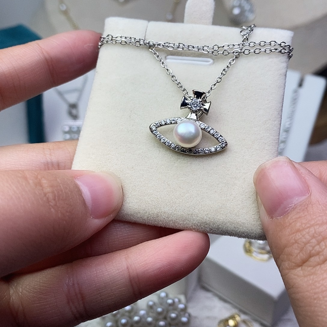 银S925镶嵌淡水珍珠耳饰