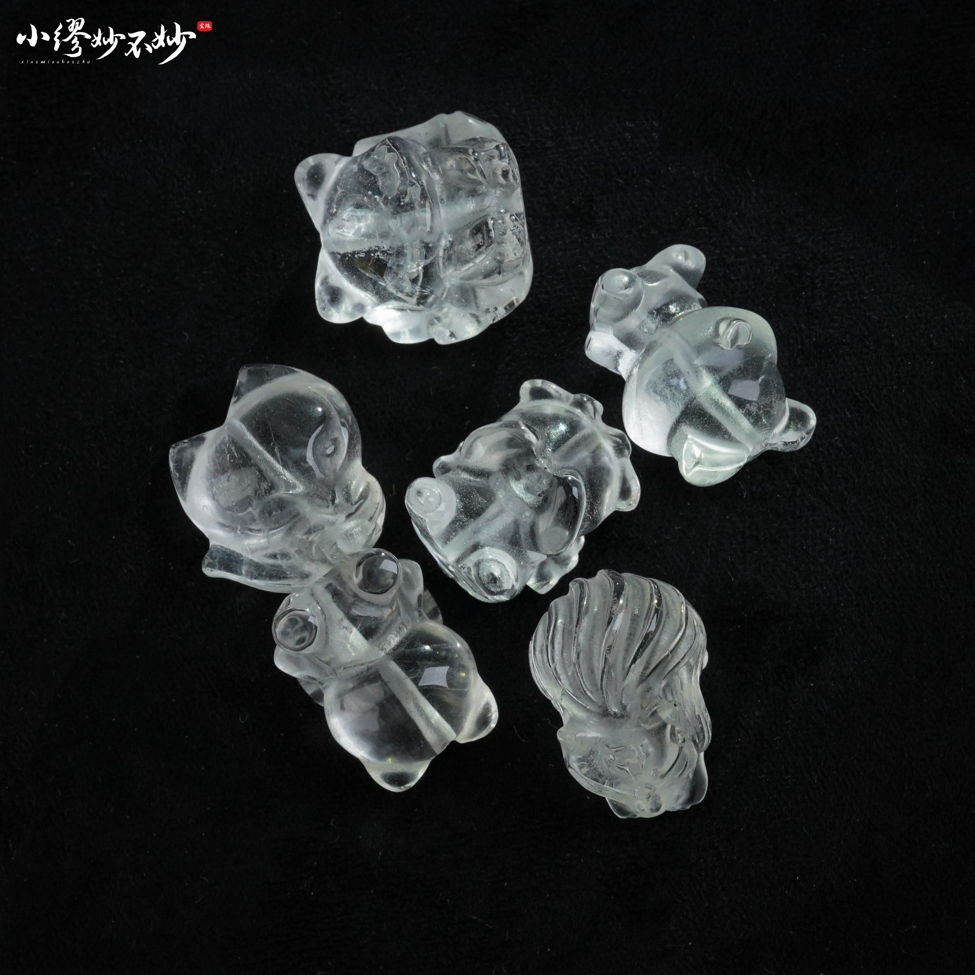 【缪老师严选】YY5152 水晶雕刻卡通吊坠  多样性发其一