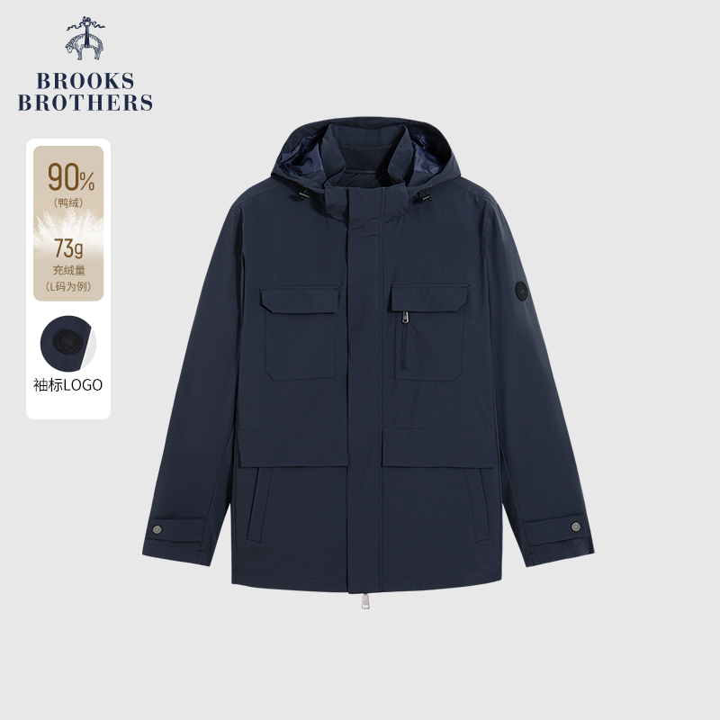 Brooks Brothers/布克兄弟男士25冬新可拆卸鸭绒内胆派克羽绒服