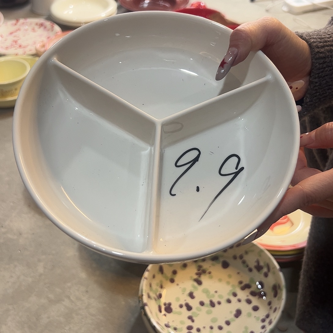 分餐盘白色一个装