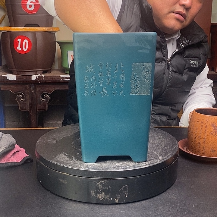 紫砂花盆货号一只SF038