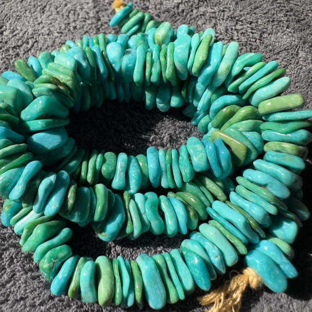 湖北原矿绿松石链子
