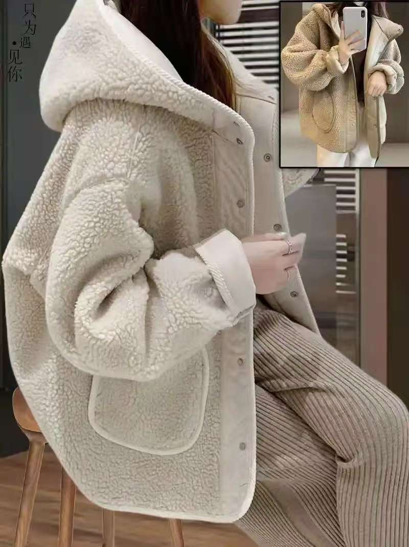 加绒款羊羔绒外套女装保暖秋冬季【非图片款式