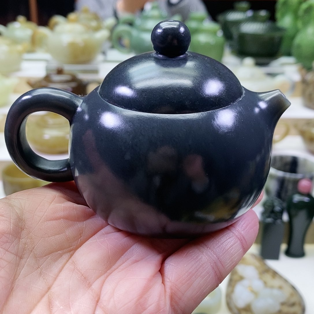 和田玉茶壶未镶嵌130m l