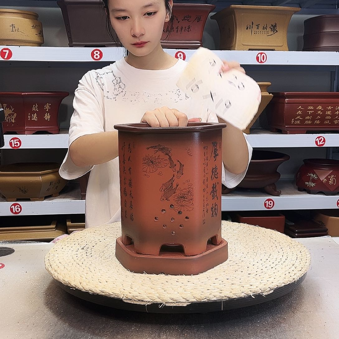 紫砂花盆紫砂花盆