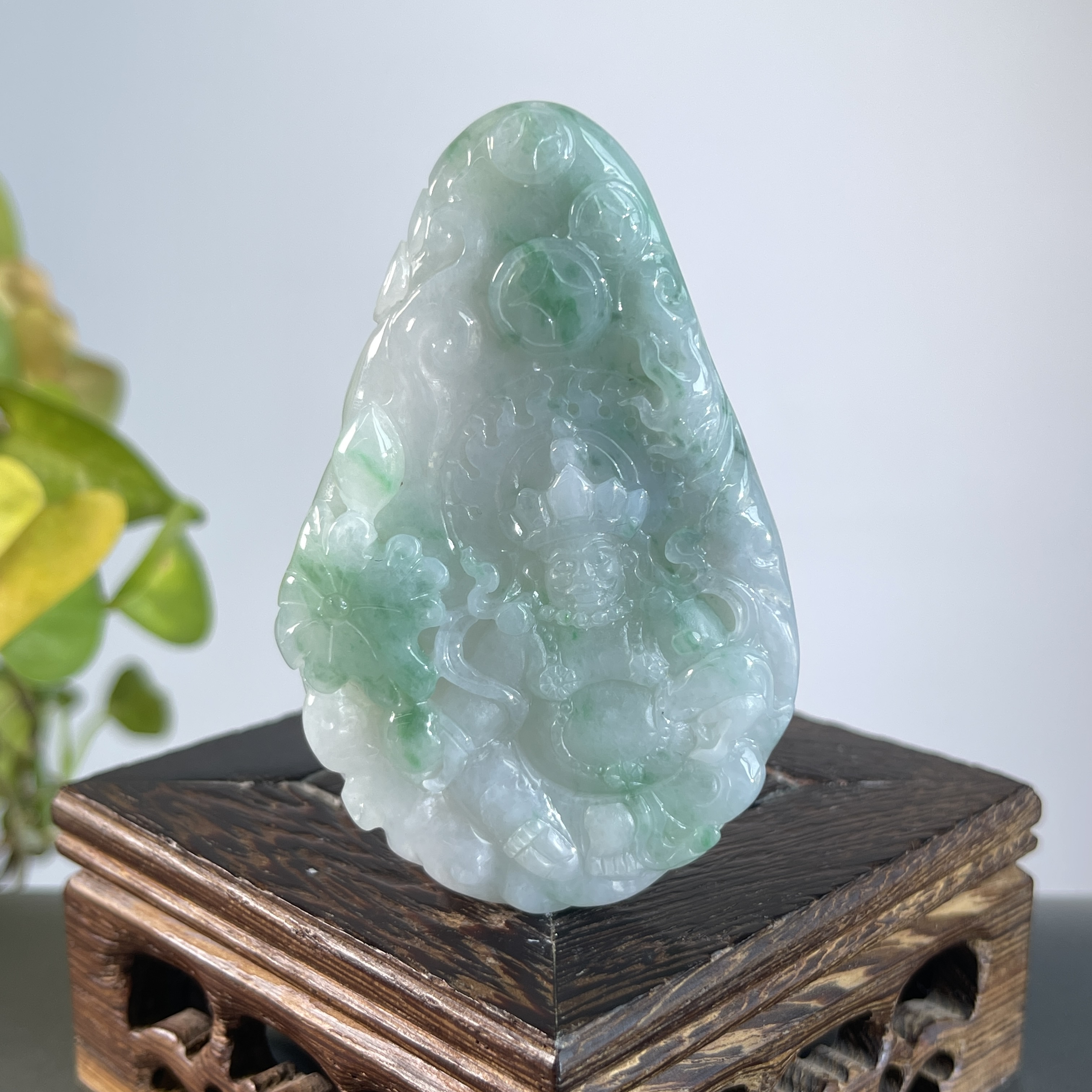 JYA25-103  天然缅甸A货翡翠  黄财神