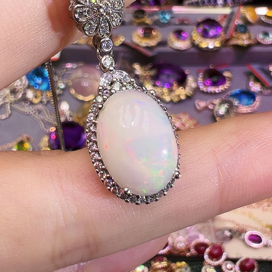 银S925镶嵌欧泊欧泊