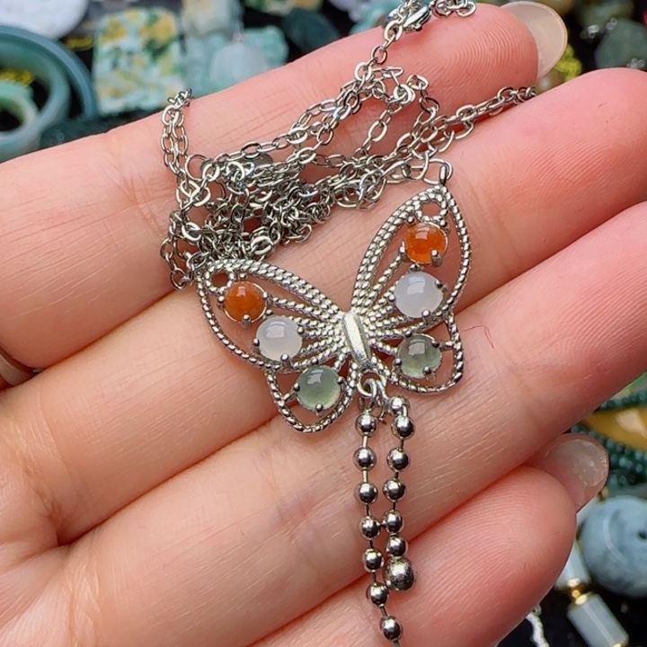 翡翠颈饰未镶嵌天然A货44