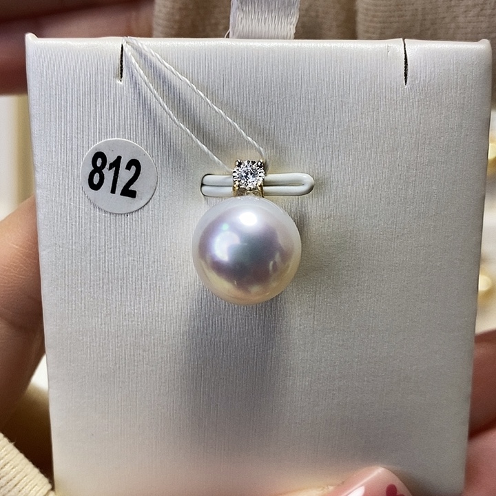 海水珍珠吊坠(不含链)18K金镶嵌