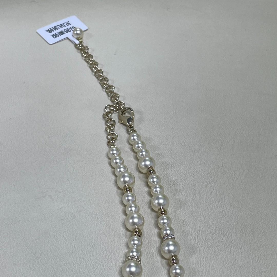 铜合金亚克力项链 潮流打造女士潮流 珍珠三想项链 XL