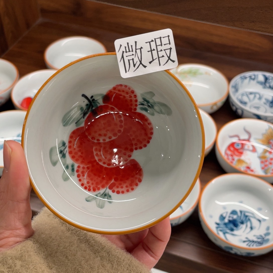 微瑕纯手绘釉下彩