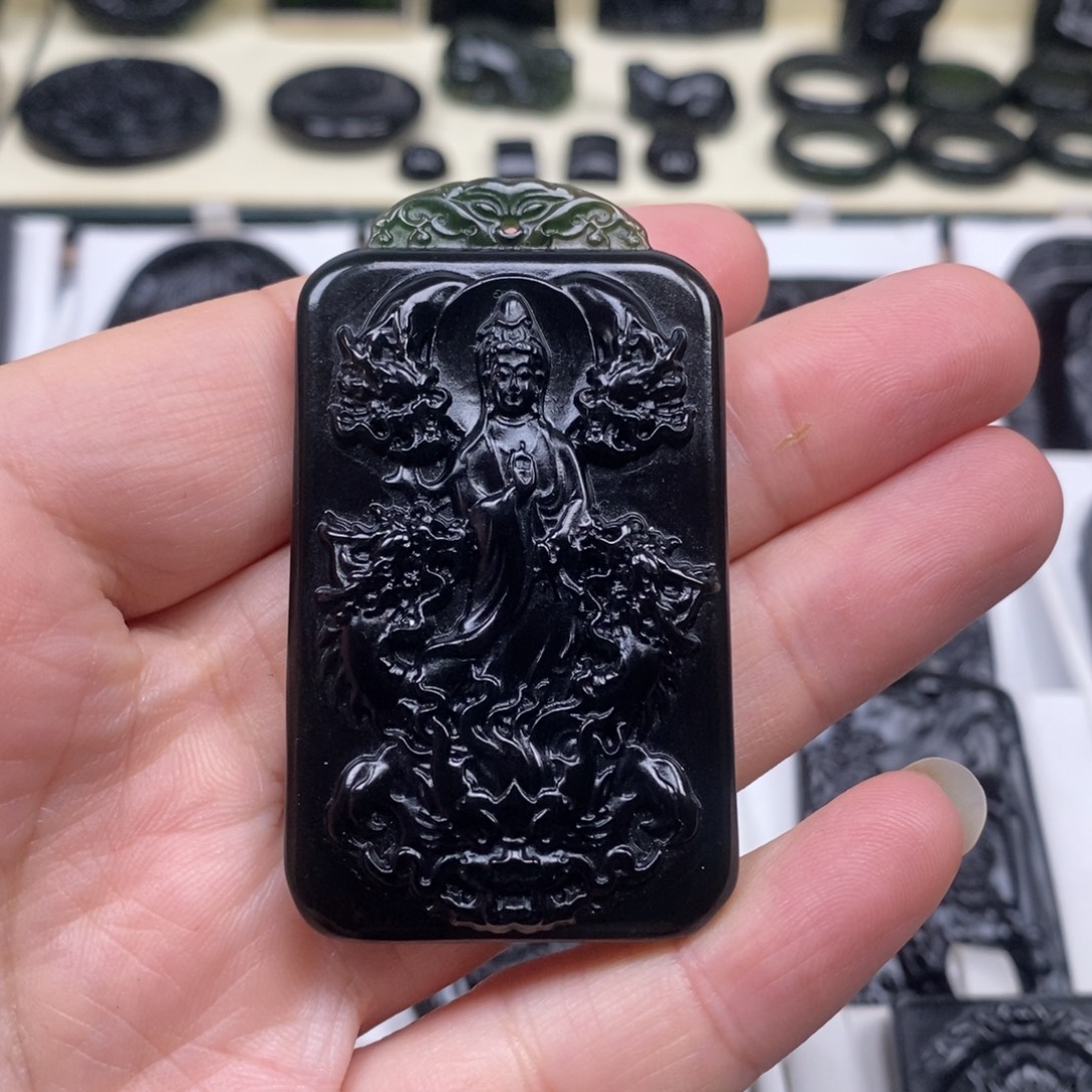 蛇纹石玉未镶嵌吊坠(不含链)