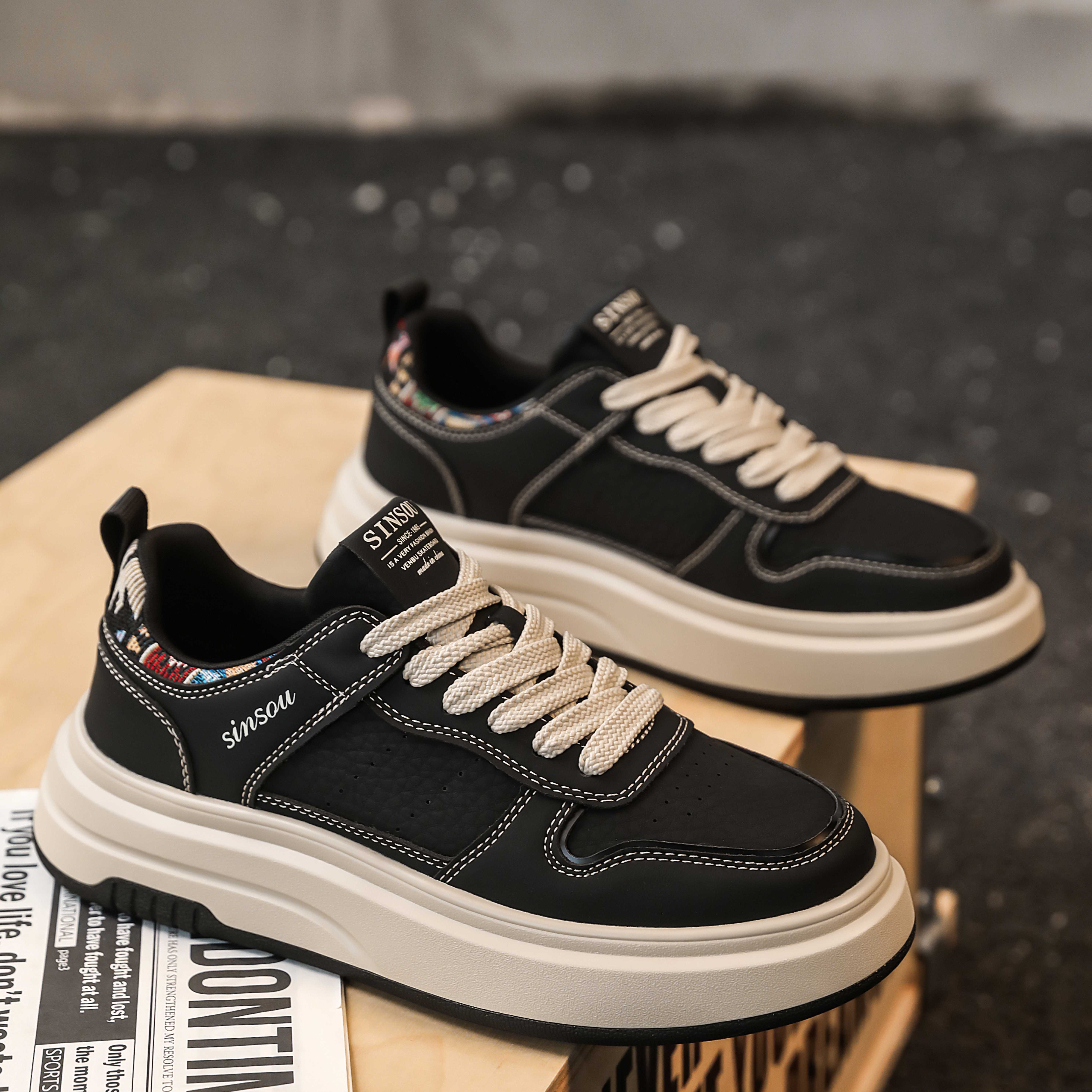 时尚潮流男鞋秋冬新款男士板鞋百搭软底男式休闲鞋子潮鞋MD3338