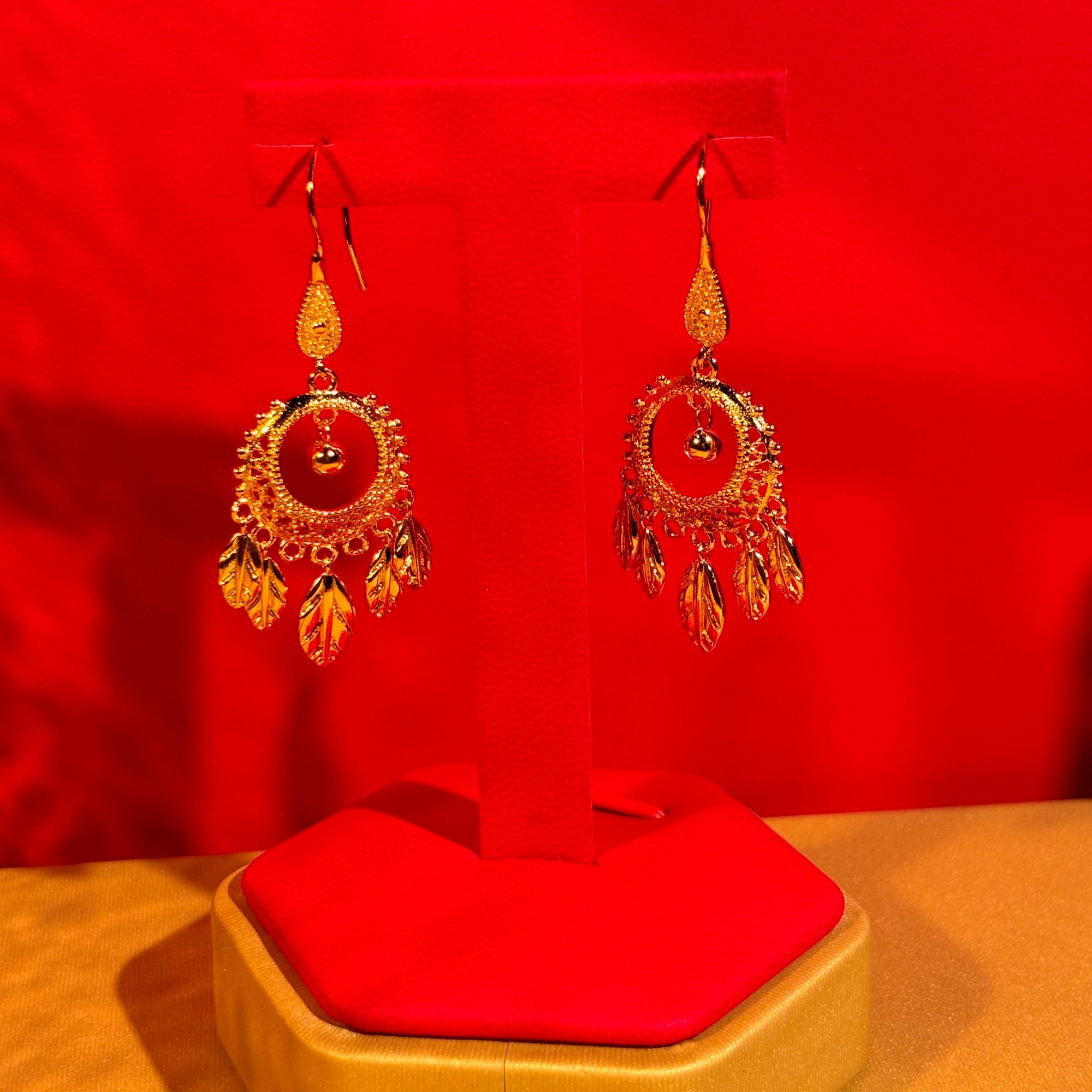 足银耳饰 吊环流苏耳坠手工气质百搭复古长款民族风精美孔雀开屏