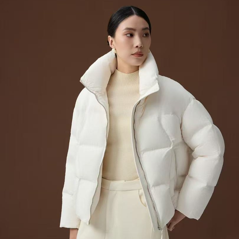冬季通勤短款修身女时尚气质羽绒服鹅绒服冬季穿搭显高不臃肿外套