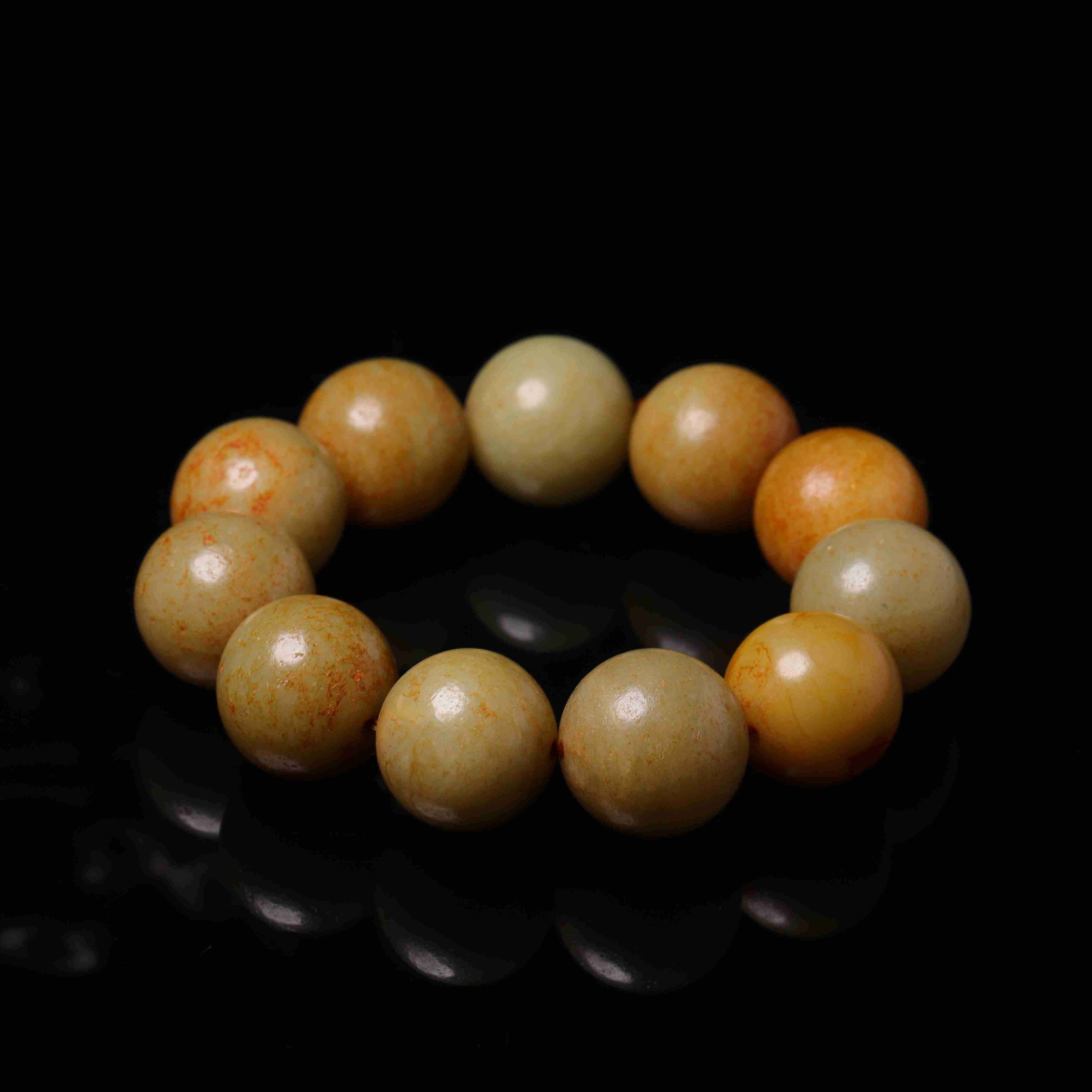 清代和田玉素珠手串-NX