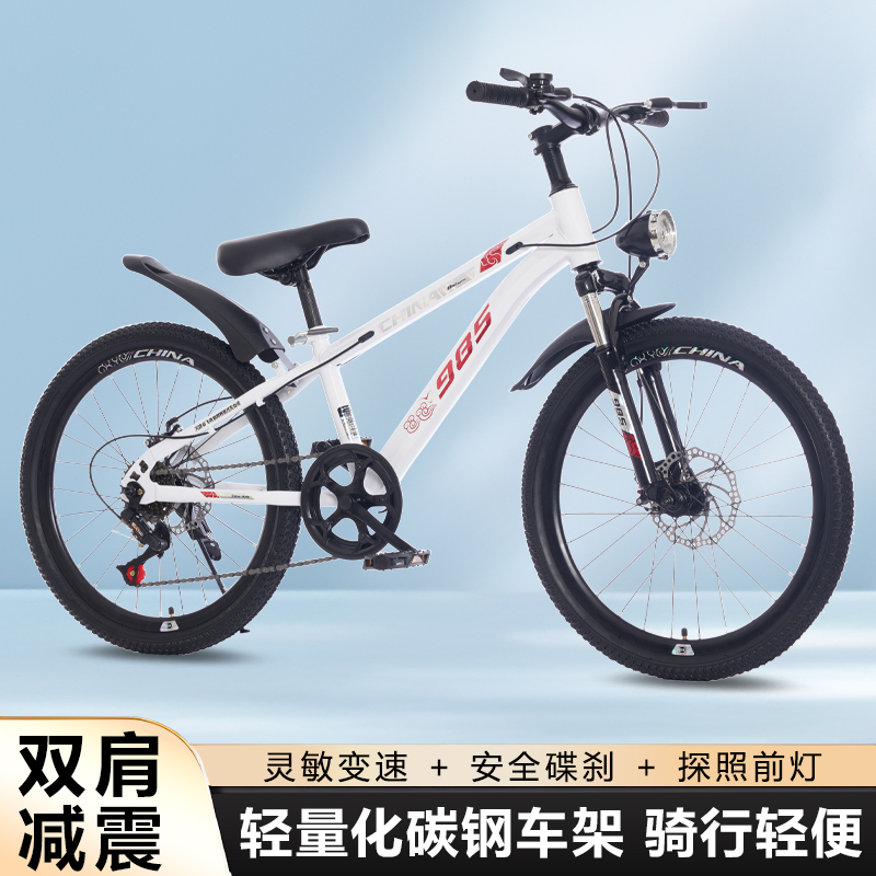 25新款减震碟刹山地脚踏车变速男孩女孩中大童单车