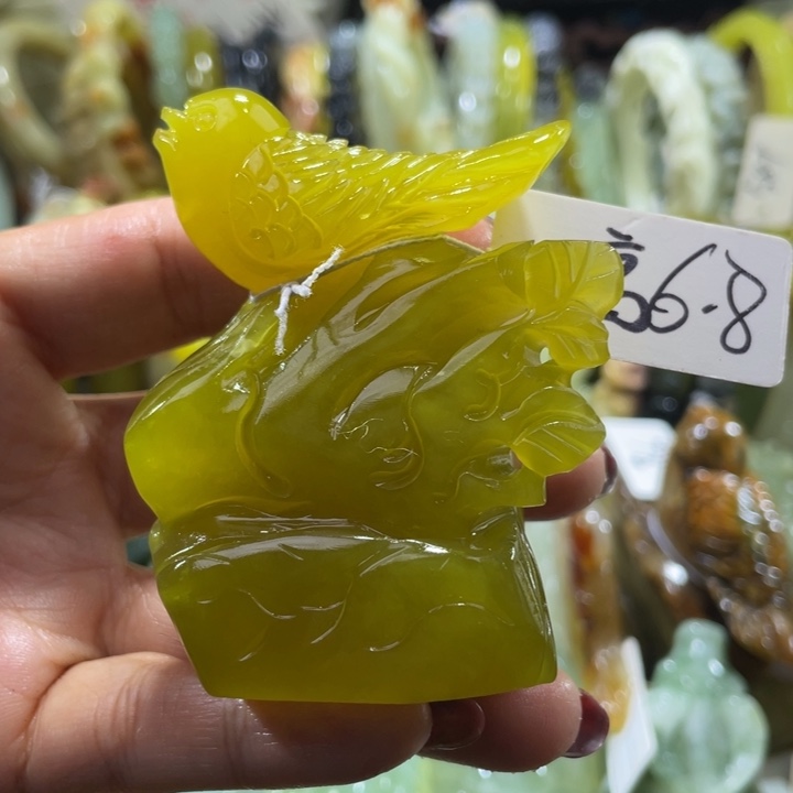 岫玉未镶嵌摆件摆件