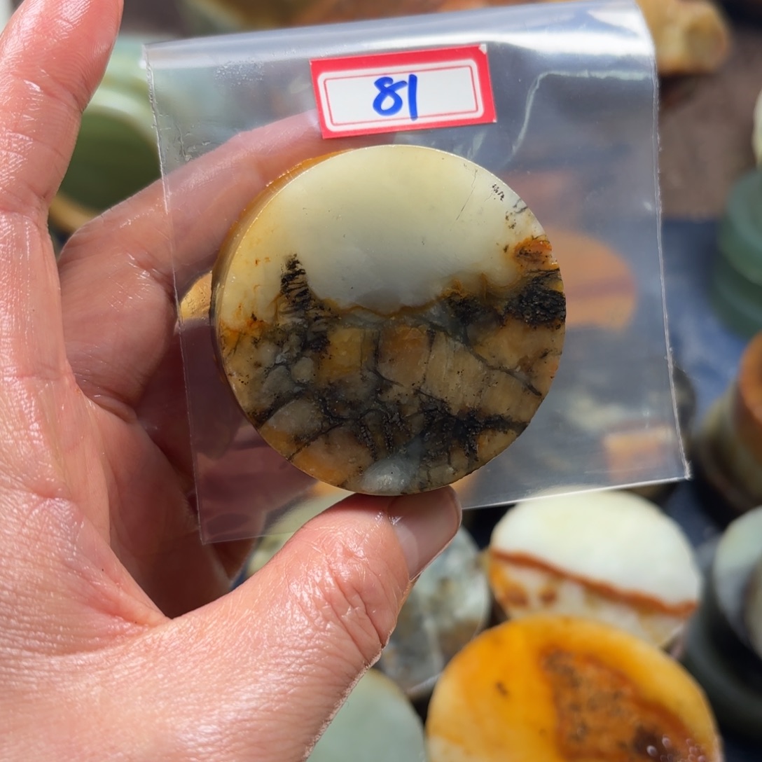 东***西蛇纹石玉未镶嵌珠宝半成品