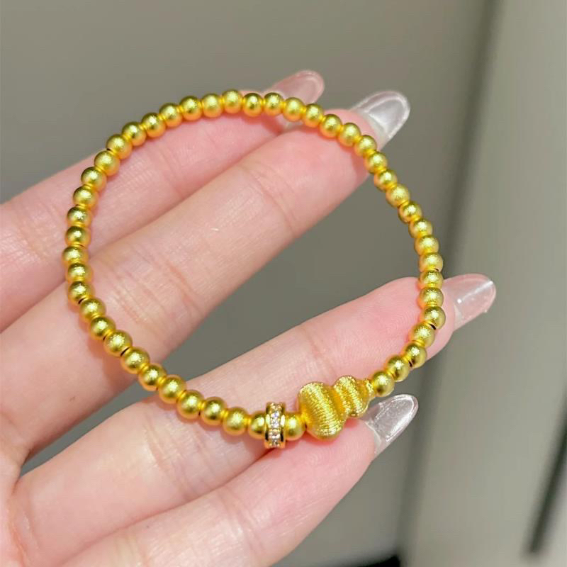 新中式拉丝葫芦跑环转运珠手链福禄圆珠手串送女友礼