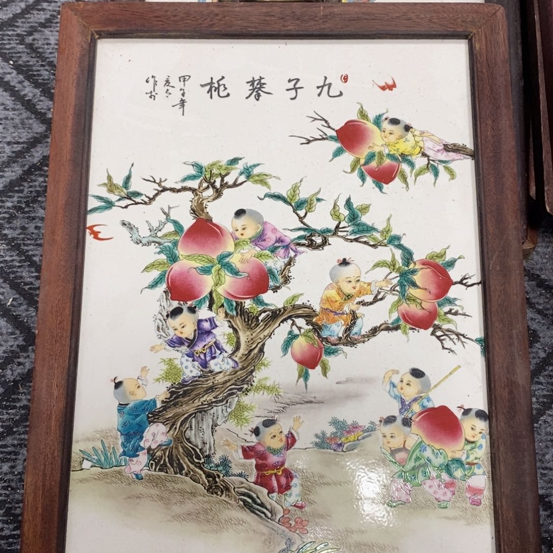 瓷片景德镇瓷板画柴窑烧制