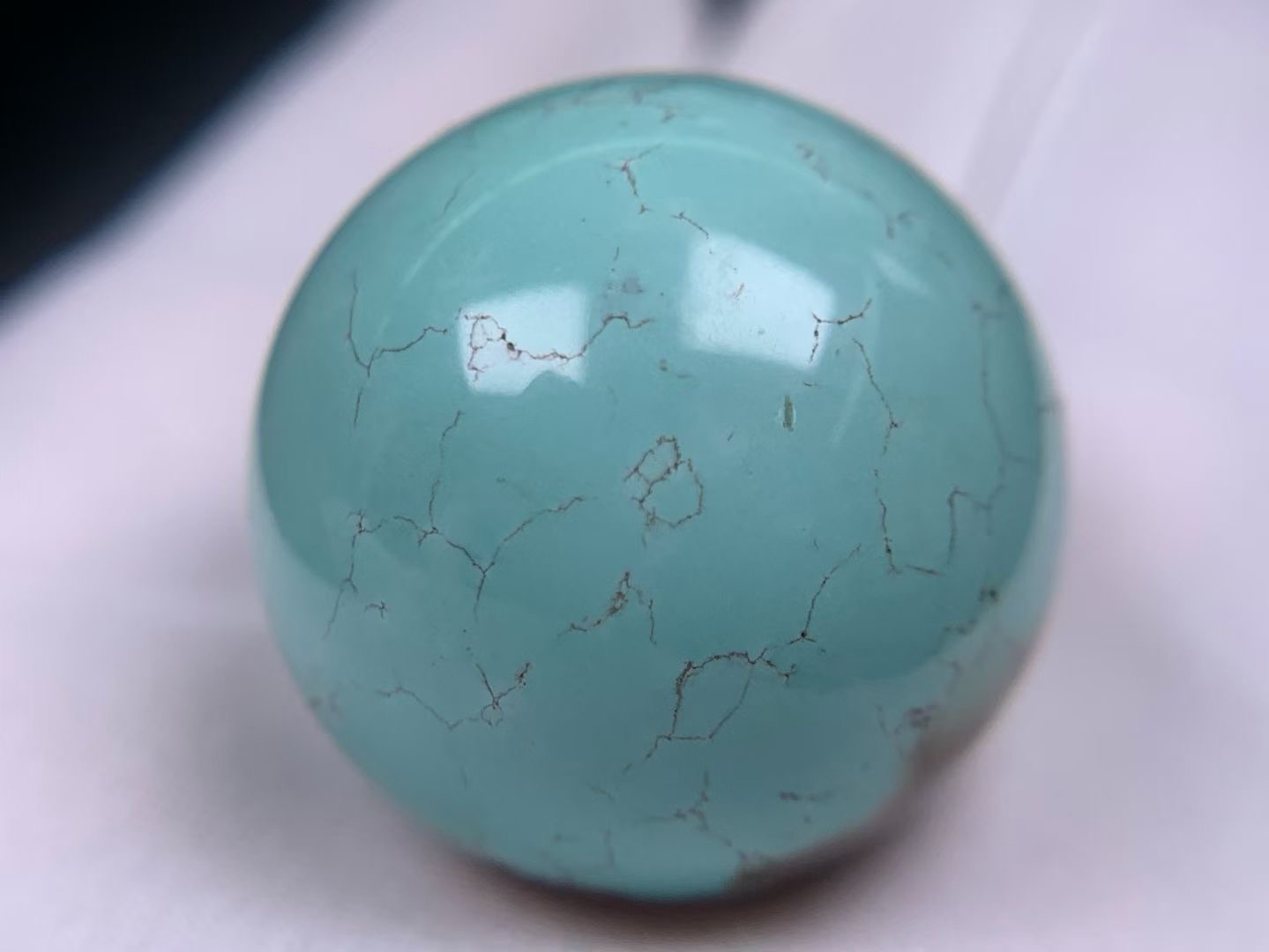 纯天然高瓷高密水草纹绿松石精美大圆珠，锁骨珠均可，直径25+
