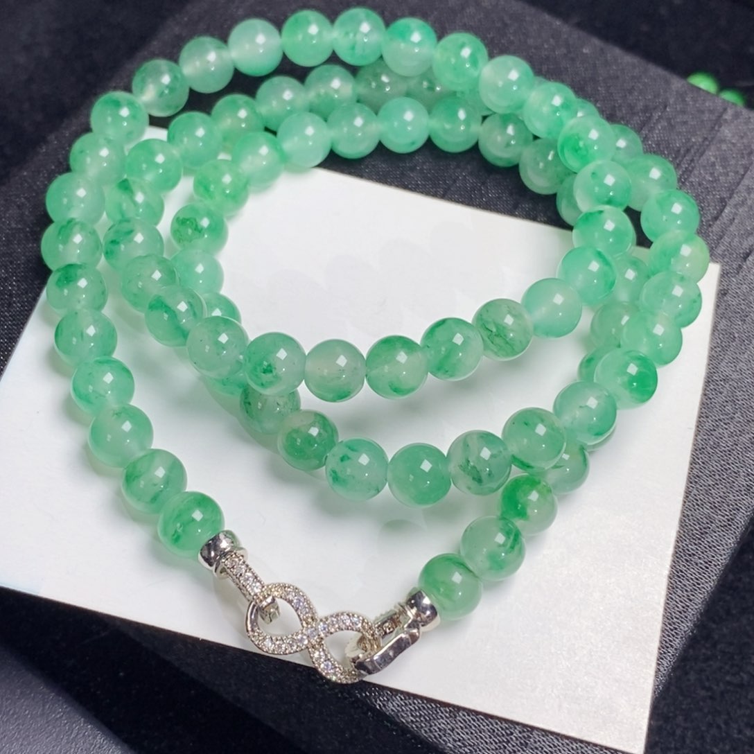 石英质玉未镶嵌颈饰素*珠子